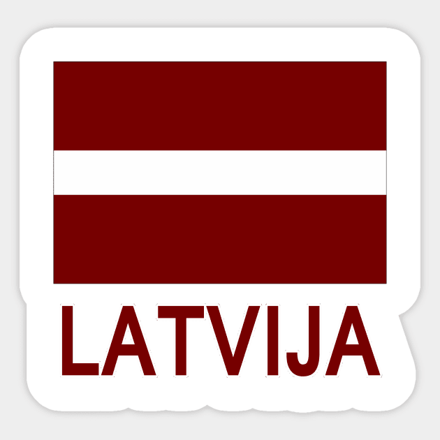 The Pride of Latvia - Latvian Flag and Language Sticker by Naves